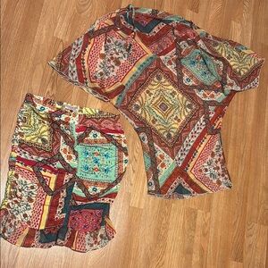 Tessa Koops Boho Patterned Two-Piece Set